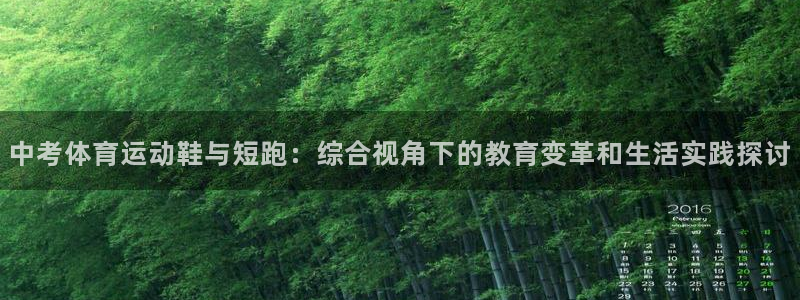 熊猫体育app官方下载最新版：中考体育运动鞋与短跑：综合视角下的教育变革和生活实践探讨